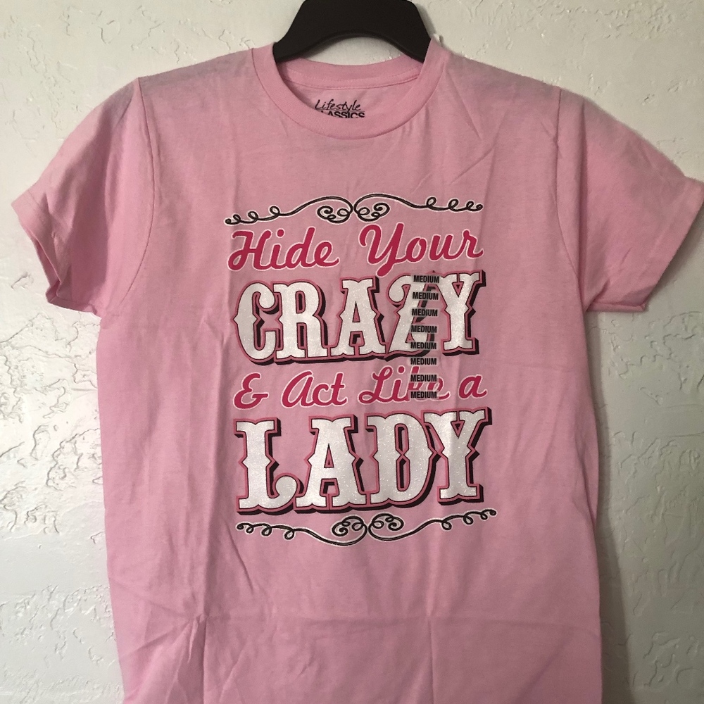 NWOT-Lifestyle Classics, size medium pink t-shirt
